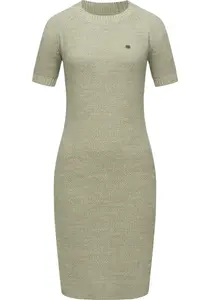 Трикотажное платье "Рэгвир" "Коля", женское платье миди с короткими рукавами в вязаном виде Ragwear, цвет Dusty