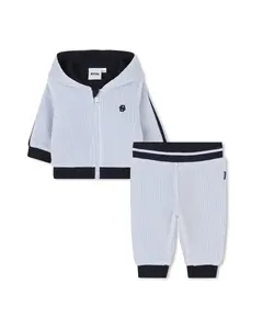 Набор для малыша из ребристого бархата BOSS Kidswear, светло-голубой