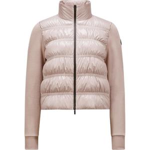 Утепленная толстовка на молнии Moncler, светло-розовый