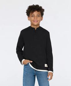 Футболка Henley от Big Boys Slub Jersey SCOTCH & SODA, черный