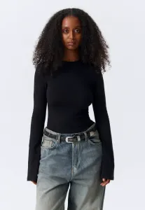 Топ с длинными рукавами Weekday, Black