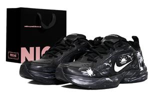 Nike Кроссовки Air Monarch 4 с амортизацией, устойчивые к истиранию, увеличивающие рост, низкие, массивные, унисекс, черные