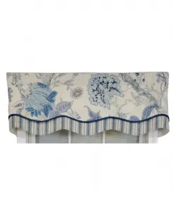 Высококачественная ткань, 8 см карман для карниза, ламбрекен Chloe Glory для окон Rlf Home, синий