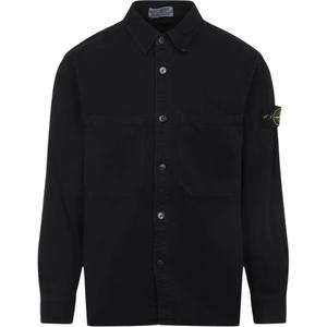 Рубашка с застегнутыми на пуговицы карманами пиджак Stone Island, черный