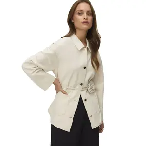 Джинсовая куртка Vero Moda Sazzy, бежевый