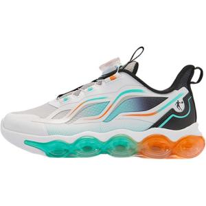 QIAODAN Детские противоскользящие износостойкие низкие кроссовки для бега Jordan White/Mist Gray для подростков