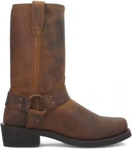 Мужские ботинки Dingo Dean с квадратным носком, на шнуровке с молнией, мотоботинки повседневные до середины голени - черные