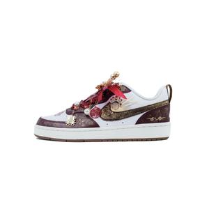 Nike Кроссовки для скейтбординга Court Borough GS Double Joy Affairs Abrasion Resistant Low top женские Burgundy
