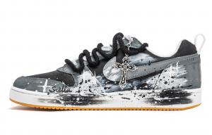 Nike Кроссовки для скейтбординга Court Borough PRM с устойчивостью к истиранию и дышащие низкие мужские черно-серые