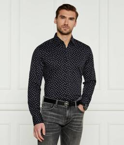 Рубашка мужская Boss с мелким принтом, черный