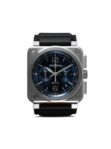 Наручные часы BR 03-94 Steel 42 мм Bell & Ross, синий