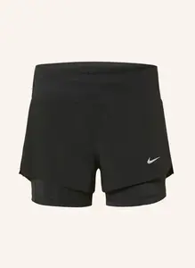 Шорты для бега 2-в-1 dri-fit swift с сеткой Nike, черный