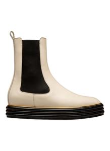 Bally Faelisa 6239410 Женские простые армейские ботинки из костяной ткани, белый