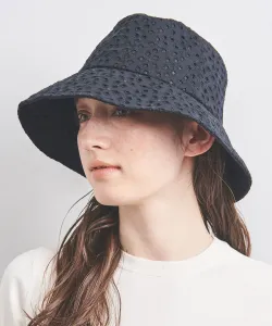 Хлопковая кружевная шляпа УФ-защита United Arrows, цвет Black