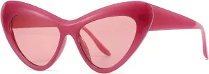 Винтажные солнцезащитные очки Melrose Fashion «кошачий глаз» для женщин, панк-очки, женские очки UV400 9812, Pink