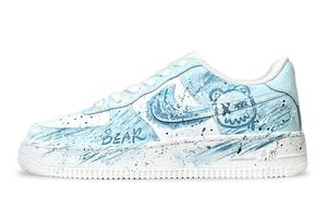 Nike Кроссовки Air Force 1 Air Force 1, Flowing Bear Rain Slip с низким верхом, унисекс, светло-голубые