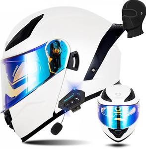 Шлем мотоциклетный CYYFULE-888 Bluetooth, белый / черный