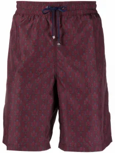 Плавки-шорты с кулиской и принтом Billionaire, красный