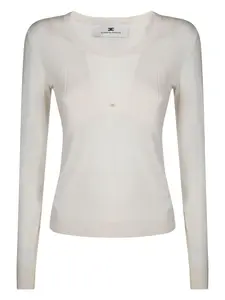 Топ в рубчик Elisabetta Franchi, белый