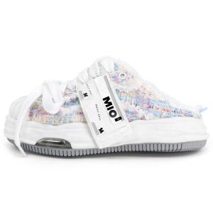 MIO Женские противоскользящие тапочки с композитной подошвой и закрытым носком розово-голубые разноцветные, цвет Blue/Multicolor