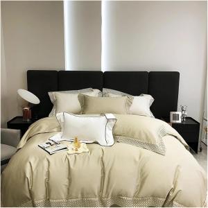 ADOVZ Комплект постельного белья ADovz из египетского хлопка с ажурным кружевом и вышивкой