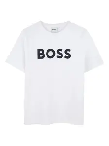 Футболка с логотипом BOSS Kidswear, белый