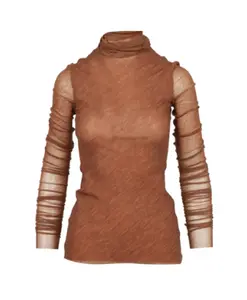 Топ из эластичного тюля с принтом Philosophy Di Lorenzo Serafini, коричневый