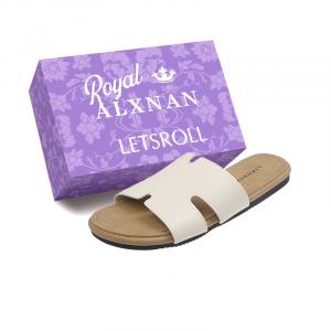 Alxnan Женские противоскользящие шлепанцы Beige с коробкой, цвет Beige+Box