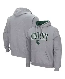 Мужская толстовка с капюшоном Michigan State Spartans Arch Logo 3.0 Colosseum, серый