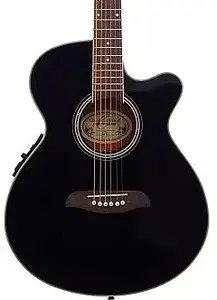 Акустическая электрогитара Oscar Schmidt OG8CEB Cutaway Folk, черная