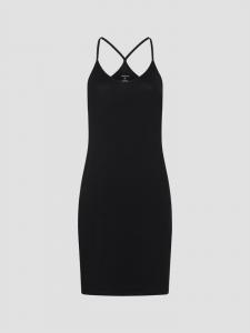 Erlich Textil Ночная рубашка с легкой шероховатой поверхностью, черная