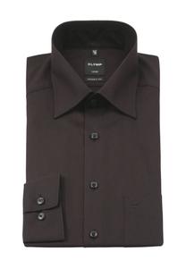 Деловая рубашка Luxor, современный крой, удлиненный рукав, воротник Кент, мужская OLYMP, черный