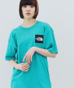 Футболка The North Face MS/S HEAVYWEIGHT BOX TEE из плотной ткани с логотипом Box Logo, зеленый