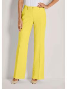MADELEINE Элегантные брюки Marlene лимонного цвета с отглаженными краями