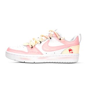 Детские скейтерские кроссовки Court Borough для младших школьников Nike, желтый/розовый/белый