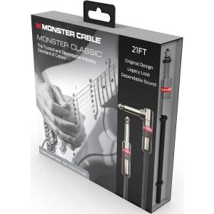 Monster Cable Prolink Classic Pro Аудиоинструментальный кабель, от углового до прямого, 21 фут, черный