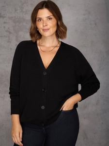 Кардиган с V-образным вырезом и рукавом реглан Live Unlimited, Black