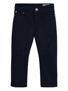 Джинсы Brunello Cucinelli Kids с пятью карманами, синий