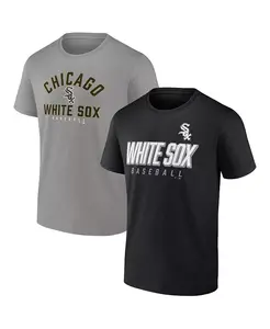 Мужской комбинированный набор из двух футболок Chicago White Sox в черном и сером цветах Fanatics