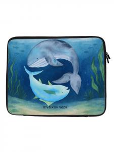 Mr. & Mrs. Panda Сумка для ноутбука с рисунком кита и тунца, без отделения... белого цвета