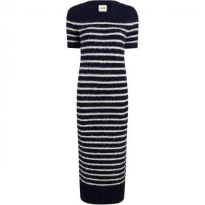 Stripe pattern Knitted Tube Dress KHAITE, кремовый