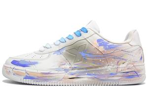 XTEP Кроссовки Air Force One с противоскользящим и износостойким дышащим низким верхом для скейтборда унисекс белого, фиолетового, розового цвета