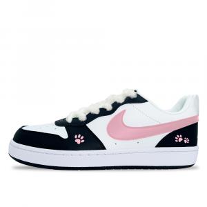 Nike Детские низкие скейтбордистские кроссовки Court Borough Meat Claw, противоскользящие и износостойкие, черные, для подростков