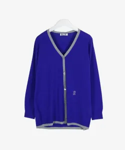 Длинный кардиган из 100% кашемира Studio Picone, цвет Blue(065)