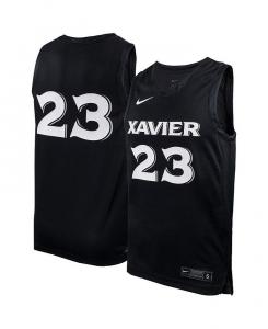 Мужская черная баскетбольная майка № 23 Xavier Musketeers реплика Nike, черный