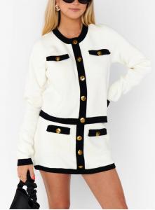 Комплект Cardi в белом/черном цвете Show Me Your Mumu