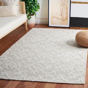 SAFAVIEH Blossom Collection ковер 122 x 183 см ручной работы серый/слоновая кость BLM104A премиальная шерсть