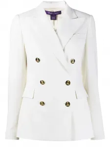 Двубортный приталенный блейзер Ralph Lauren Collection, белый