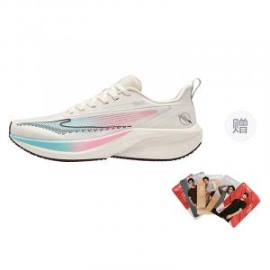 Erke Амортизирующие износостойкие низкие кроссовки для бега, мужские, микрокристаллические, белые, персиково-розовые