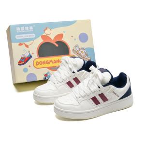 Аниме Стори Низкие Кроссовки для скейтбординга Противоскользящие Износостойкие Легкие Унисекс Киноварь Белый Черный